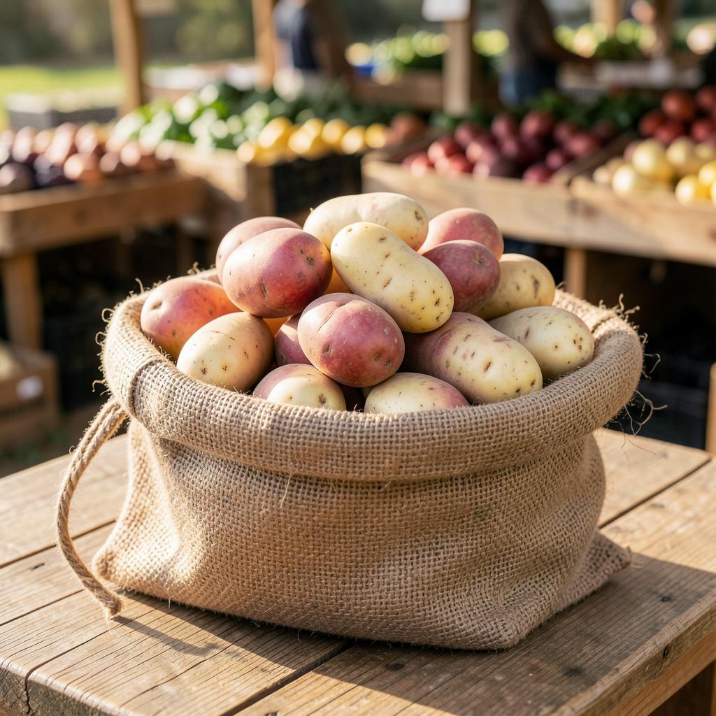 Batata branca e vermelha